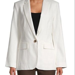 Frame white boyfriend blazer